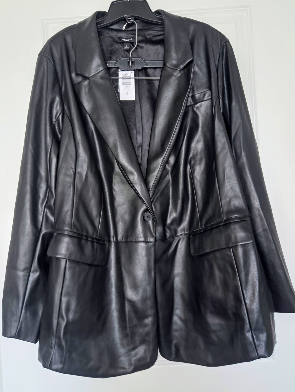 Torrid Black Faux Leather Blazer Jacket